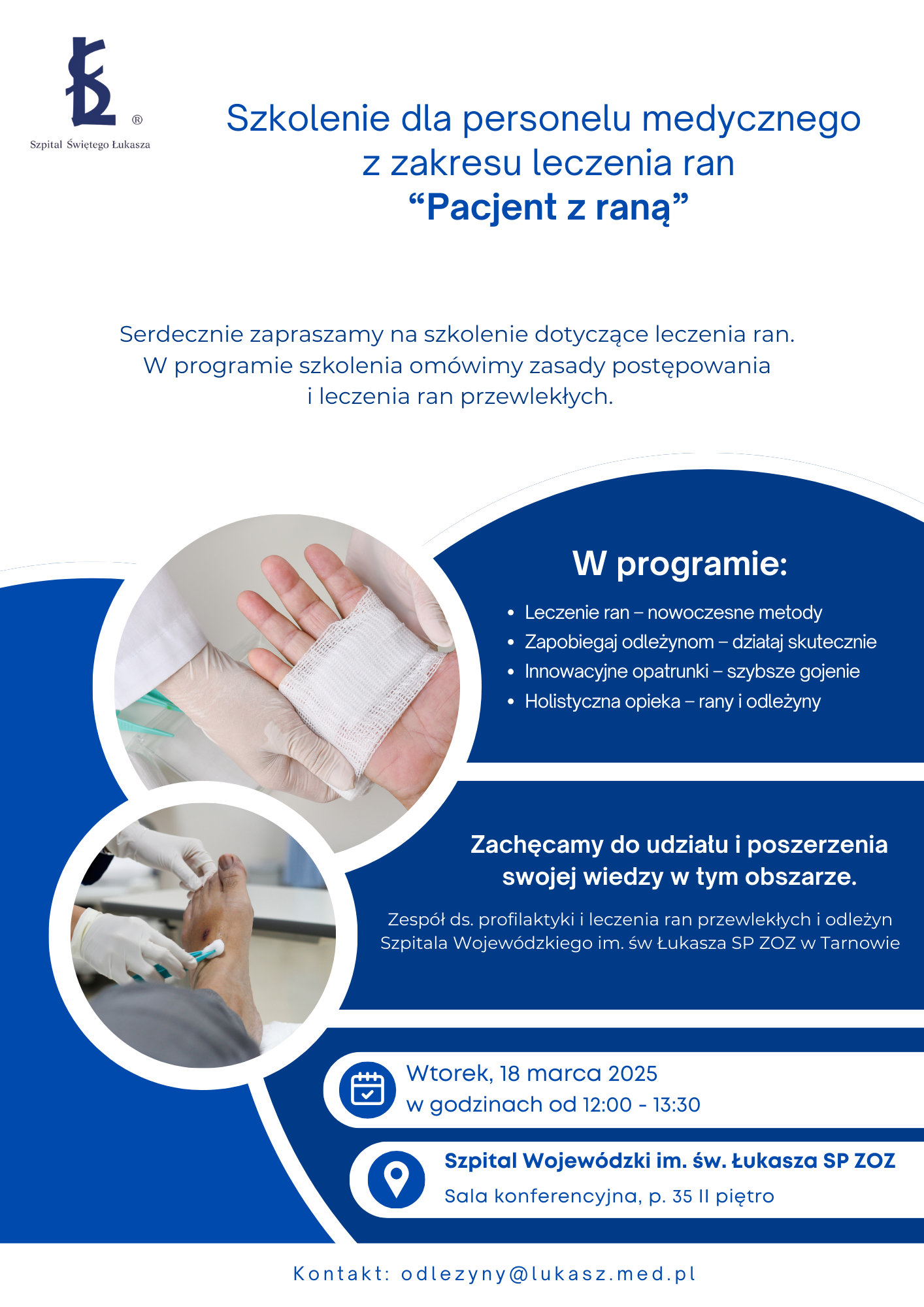 Szkolenie pesonelu medycznego „Pacjent z raną”