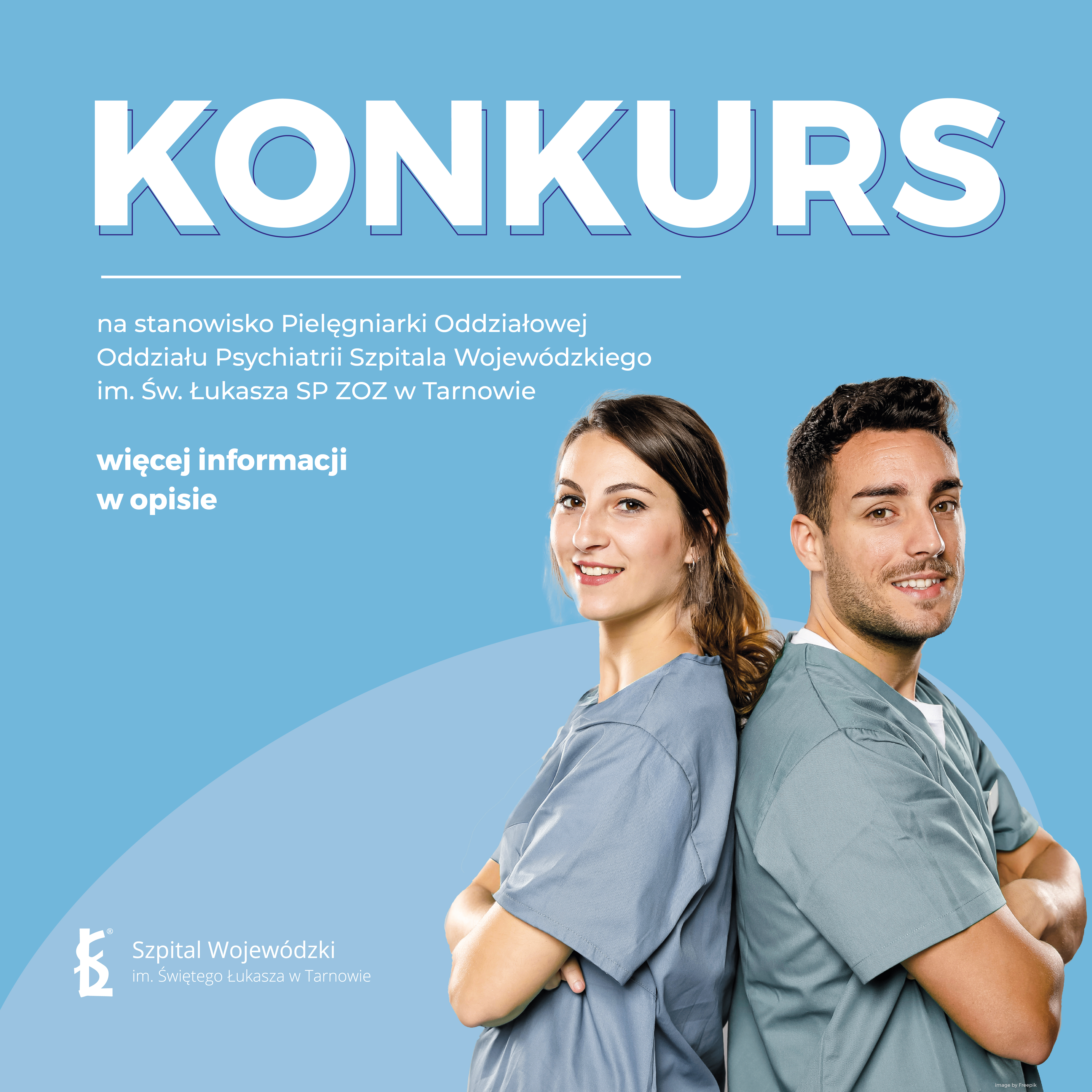 Ponowny konkurs na&nbsp;stanowisko Pielęgniarki Oddziałowej Oddziału Psychiatrii Szpitala Wojewódzkiego im.&nbsp;św.&nbsp;Łukasza SP ZOZ w&nbsp;Tarnowie
